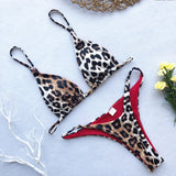 In-X Leopard brazilian bikini 2019 Thong high cut swimsuit female bathers Micro sexy bikini Push up swimwear women bathing suit