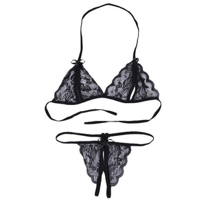 2020 Sexy Two Pieces Sleepwear Bra Sets Velvet Underwear Lingerie Sets Ladies Intimates Tops And Pants Babydoll Sets Clothing