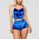 2020 Sexy Two Pieces Sleepwear Bra Sets Velvet Underwear Lingerie Sets Ladies Intimates Tops And Pants Babydoll Sets Clothing
